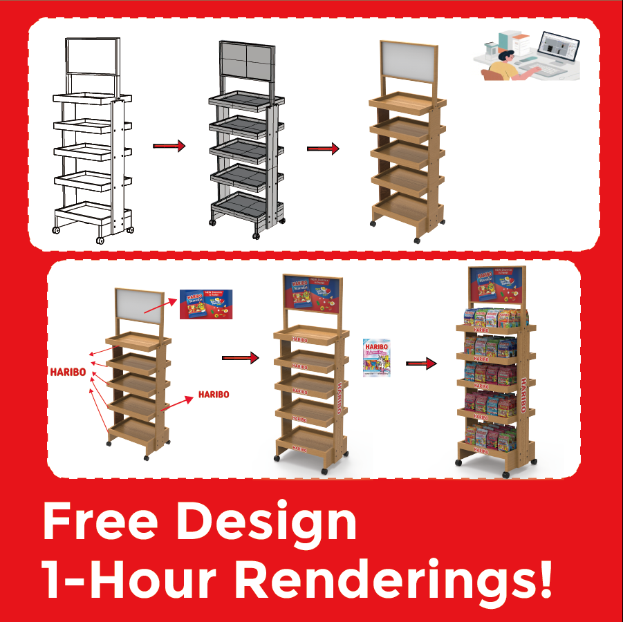Apache Customized Portable Wooden Floor Stand Candy Display Stand for Retail Store Design Stand Shops — view 5