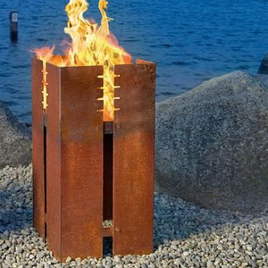 Outdoor square Fire Pit Corten Steel Rectangular Wood Burning Fire Pit for Sale - Product Image 1
