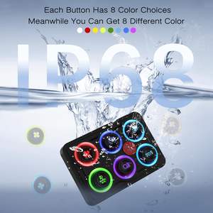 60A 4 모드 8 색 백라이트 12V 6 갱 RGB 터치 스위치 패널 회로 제어 릴레이 상자 방수 IP68 (50 Diy 키 아이콘 포함) - Product Image 3