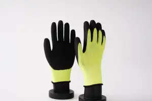 Gants de travail enduits de sécurité à chaud gants en mousse de latex froissé de revêtement de haute qualité