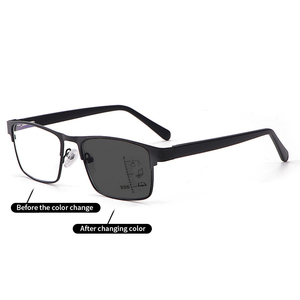Lunettes de lecture photochromiques classiques pour hommes et femmes, progressives, multifocales, anti-lumière bleue, changement de couleur, mode business, Minya LX-554 - Product Image 4