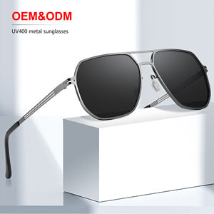 Nueva llegada controladores de moda para proteger contra la luz solar Acero inoxidable UV400 Gafas de metal polarizadas gafas de sol personalizadas - Product Image 1