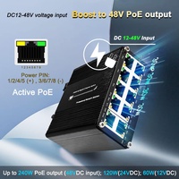 Switch PoE+ Industrial de 8 Puertos, Presupuesto de 240 W, 2 Puertos de Enlace Ascendente, Alimentación Redundante de 12-48 VCC, -40 ° C a 80 ° C, 8 Puertos de 30W Compactos