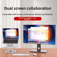 Support de tablette rotatif portable, support de refroidissement suspendu, support pour ordinateur portable avec réglage en hauteur, 260x225x48mm