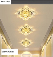 Plafonnier LED Coloré en Cristal, Downlight Spot pour Salon, Couloir, Allée, Balcon, Entrée, Hôtel, Appartement, KTV, Bar