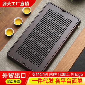 Bandeja de té pequeña para el hogar con sistema integrado de preparación y drenaje, bandeja de té lujosa y de alta gama, disponible - Product Image 6