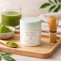 Emballage personnalisé en tube de papier kraft 100 % recyclé de qualité alimentaire pour poudre de thé vert matcha, boîte écologique recyclable
