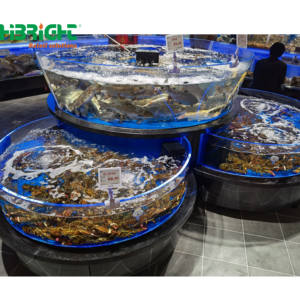 Buen efecto de exhibición Mercado de mariscos Tanque de peces de vidrio Supermercado Tanque de peces - Product Image 2