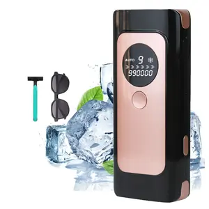 Machine portative de dispositif de refroidissement de glace d'épilation de laser de capteur de teint de la peau d'utilisation à la maison pour l'épilation
