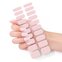 Autocollants pour ongles en gel UV semi-durcis de qualité salon, 100% gel véritable, ne dommage pas les ongles, longue durée, autocollants pour ongles en gel semi-durcis