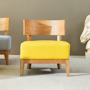 เก้าอี้รับประทานอาหารทำจากไม้หนังเฟอร์นิเจอร์ภายในบ้านเก้าอี้ทานอาหารเย็นไม้เนื้อแข็งสำหรับร้านอาหาร - Product Image 5