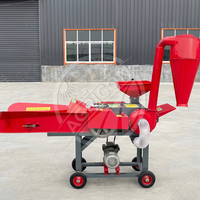Nouvelle machine à couper la paille automatique trois-en-un de 3,8 tonnes pour l'alimentation du bétail avec moteur en cuivre pur et moteur diesel/essence
