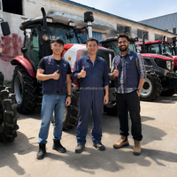 Tracteur agricole d'occasion 4x4 avec prise de force arrière catégorie II, cabine fermée, moteur diesel pour transmission multi-vitesses et labourage