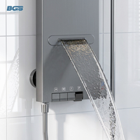 Ensemble de salle de bain complet en aluminium à quatre vitesses, jet doux de pluie, robinetterie de salle de bain, pomme de douche de style piano, robinetterie de salle de bain