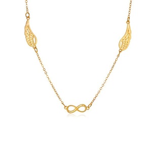 Collar con colgante de ala de corazón chapado en oro para mujer, joyería informal de moda, regalo 2026 - Product Image 4