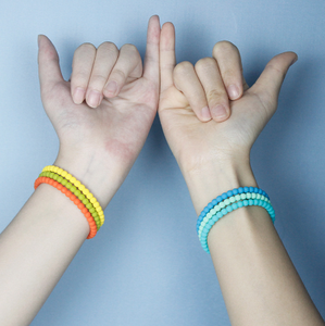 Round <b>Bead</b> <b>Silicone</b> Wristband, Drop-shaped Eco-friendly Bracelet <b>Beads</b> Raw Material - Product Image 4