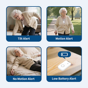 EV12 monitor pasien jarak jauh, tombol Alarm SOS deteksi jatuh otomatis 4G LTE alat pelacak GPS pasien - Product Image 6