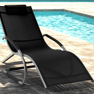 قماش خارجي معدني قابل للطي وسادة شمس قابلة للإزالة قابل للتنفس قماش نسيجي لسطح الفناء ومخيم شاطئ بجانب المسبح - Product Image 2