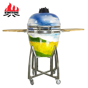 KIMSTONE Griglia a Carbone da 21 Pollici, <span class=keywords><strong>Barbecue</strong></span> Kamado in Ceramica, Tandoor Disegnato a Mano - Product Image 4