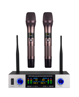 Microphone à condensateur sans fil AIDI TK-322 avec carte son, design portable, en plastique doré, pour la maison, les conférences et les spectacles sur scène