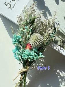 Mini Ramo de Rosas de Algodón Estilo Boho en Jarrón Pequeño, Decoración del Hogar, Decoración de Mesa de Boda, Regalos de Inauguración de Casa para Navidad, Flores Secas envasadas - Product Image 6