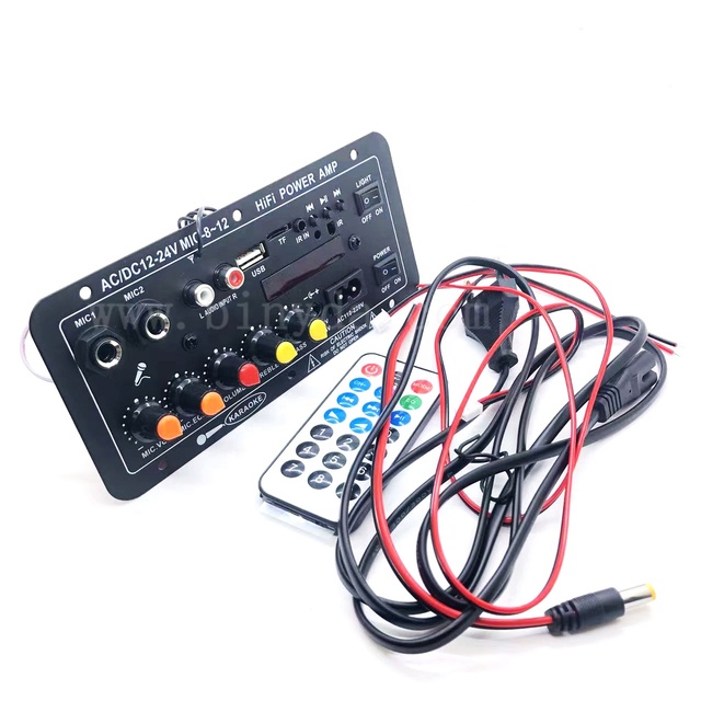 D30 12V Card Power Amplifier with Display 24V High-power Amplifier Car Power Amplifier Mainboard