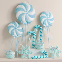 Nouveautés de Noël : Décorations suspendues de Noël - Sucettes canne à sucre, macarons, gâteaux, pendentifs d'arbre de Noël