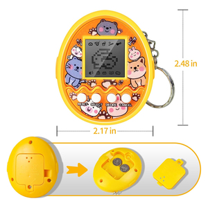 Jouet éducatif interactif en plastique, design de dessin animé, machine de jeu électronique portable pour animaux de compagnie, porte-clés, Tamagotchi - Product Image 6