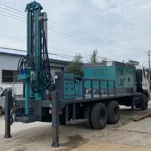 Hydraulic 350m Well Drilling Machine Mounted Drilling Truck Price Diesel Water Well Drilling Rig For Sale