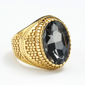 Beautiful <strong>Size</strong> <strong>11</strong> Anti Tarnish Fashion Stainless Steel Diamond Indian Jewelry Men's Gold <strong>Ring</strong> That Is Large in Shape - Product Image 6