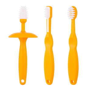 Venta al por mayor OEM cepillo de dientes de silicona bebé entrenamiento para cepillarse los dientes conjunto de herramientas de limpieza dental y oral - Product Image 4