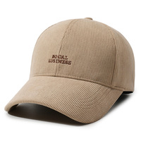 Cappellino da Baseball in Corduroy Uomo Donna, Vintage con Ricamo Lettere, Regolabile, Morbido, Stile Papà, Protezione Solare per Esterni