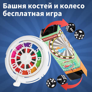 新しいロシア版モノポリーゲームボード、厚手の世界地図紙製ボードゲーム、不動産王様おもちゃ - Product Image 3