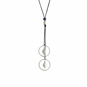 Collier tendance en chaîne à maillons en laiton tissé avec pendentif en forme de goutte d'eau pour femmes UIONEN 1362 - Product Image 1