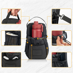 กระเป๋าใส่ขวดน้ำแม่เหล็กสำหรับเล่นกีฬาฟิตเนสแบบพกพาปรับแต่งได้หลากหลายขนาดกระเป๋าแม่เหล็กออกซ์ฟอร์ดโพลีเอสเตอร์สำหรับยิม - Product Image 4