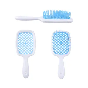 High quality Customized Logo Air Cushion Comb Wet Scalp Massage Hair Brush Hollowing for spherical comb Hair massage comb