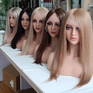 Peluca médica sin pegamento con encaje frontal <span class=keywords><strong>de</strong></span> cabello humano virgen vietnamita, con base <span class=keywords><strong>de</strong></span> silicona y parte superior <span class=keywords><strong>de</strong></span> seda <span class=keywords><strong>para</strong></span> <span class=keywords><strong>mujeres</strong></span> con alopecia - Product Image 1