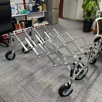 Chariot de transport de cercueil en alliage d'aluminium de style européen XH-5C, capacité standard internationale de 450 kg, options de couleur personnalisées pour funérailles d'adultes