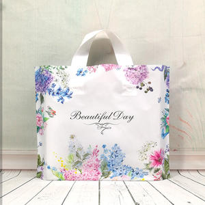 Grazie per le <span class=keywords><strong>Borse</strong></span> di Business Floreale Negozi Sacchetti di Plastica Con Maniglia Molle del Ciclo Grazie <span class=keywords><strong>Borse</strong></span> per la Spesa - Product Image 4