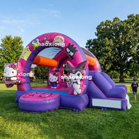 Château gonflable commercial pour enfants et tout-petits, château gonflable extérieur à thème de dessin animé avec toboggan, structure de saut gonflable