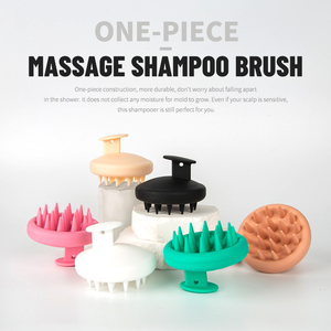 Peigne de traitement des pellicules, brosse de lavage des cheveux sous la douche, brosse exfoliante du cuir chevelu, brosse de <span class=keywords><strong>massage</strong></span> du cuir chevelu en silicone, brosse à shampooing avec corde de suspension - Product Image 2