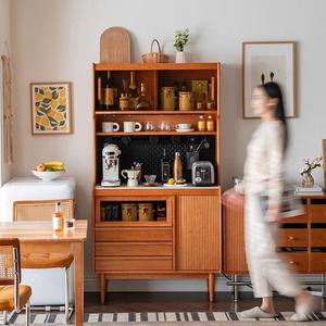 Japanese Style Solid Wood Sideboard Cherry Wood <b>Storage</b> Cabinet For Living Room Small Apartment <b>Narrow</b> Design - Product Image 4