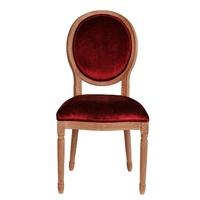Chaise de salle à manger en bois antique de style Louis français