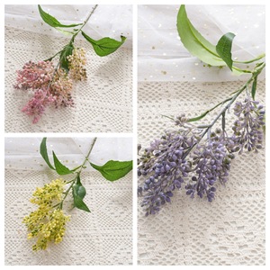Branche de fleurs artificielles CallaFloral rose, jaune, violette, en plastique, décoration intérieure, bouquet de mariage - Product Image 3