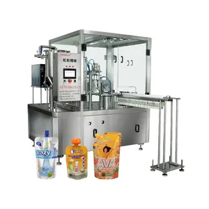 चीन स्वत: प्लास्टिक तरल टोंटी थैली भरने और कैपिंग मशीन भरने और सील मशीन के लिए रस/जेली/पानी