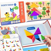 Tangram magnétique pour enfants de 4 à 8 ans avec 30 pages à thème, puzzle magnétique Tangram pour enfant, puzzle Tangram magnétique, Tangram pour enfants