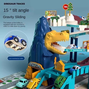 2025 Venta caliente multicapa DIY ensamblado sinuoso camino dinosaurio coche estacionamiento tráfico juguete juego rompecabezas juguete - Product Image 4