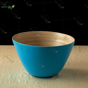 Ensemble d'artisanat en bambou Ensemble de bols en bambou faits à la main Écologique Vaisselle en bambou naturelle légère Vaisselle Fabricant du Vietnam - Product Image 1