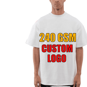 เสื้อยืดพรีเมียม 100% ผ้าฝ้าย 240 กรัม แบบถัก ทรงหลวม ใส่ได้ทั้งชายและหญิง แขนสั้น สไตล์ลำลอง สตรีทแวร์ หนานุ่ม - Product Image 1