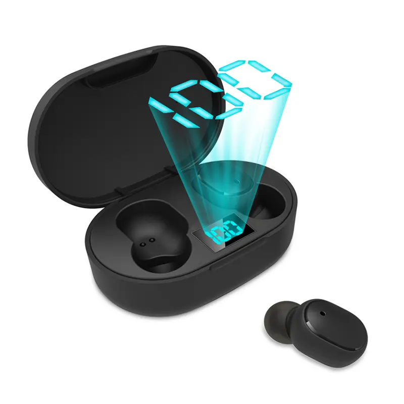 AECKON free shipping Mini Wireless Earbuds With Mic LED Display Hi-Fi TWS Headset For Iphone Xiaomi Samsung